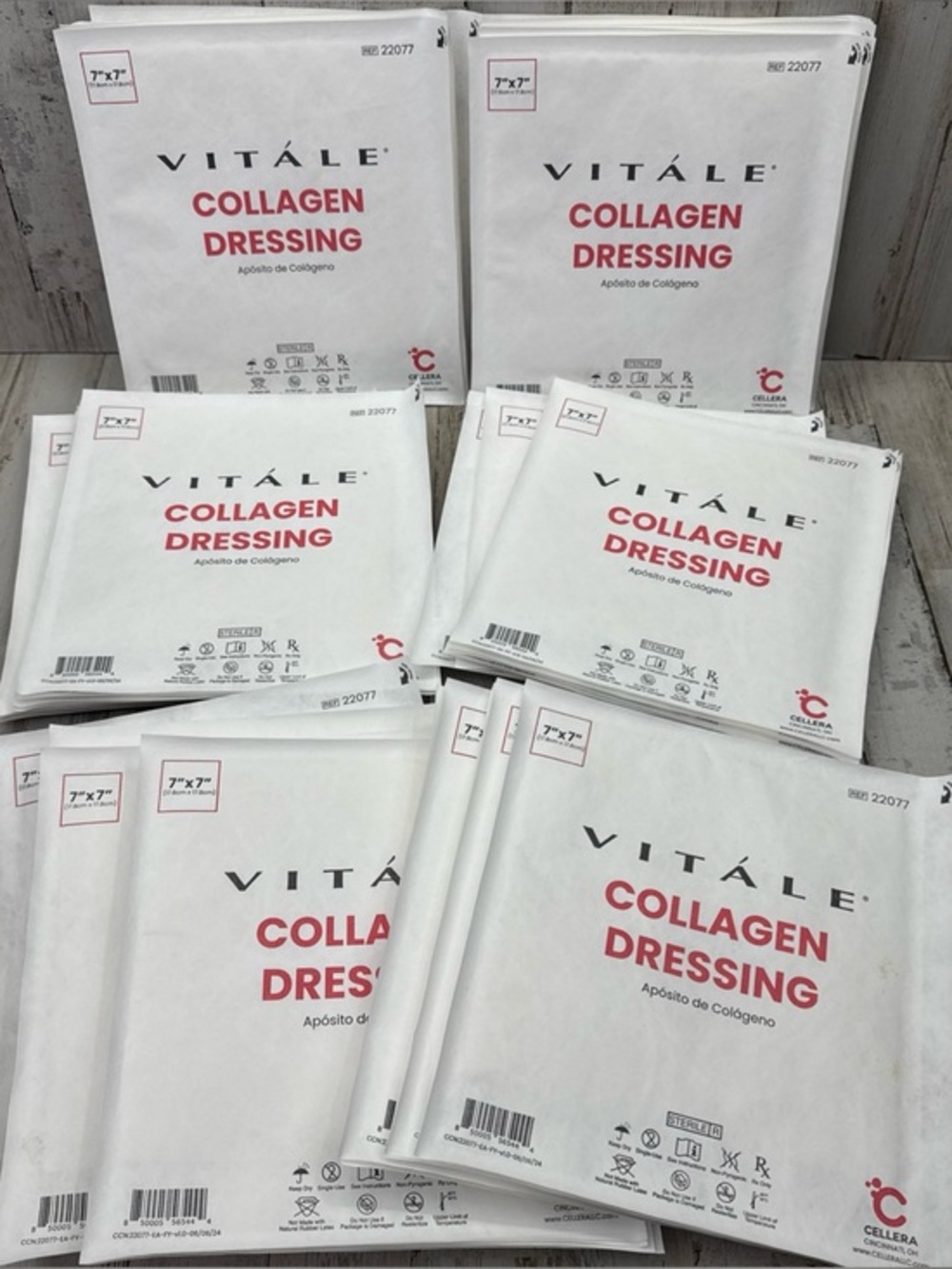 Vitale Collagen Dressing 7x7 - White - Lot of 41 New sealed